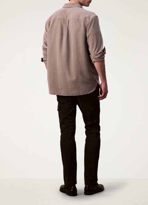 Calvin Klein Slim fit cargobroek met klepzakken - achterkant 5 zwart