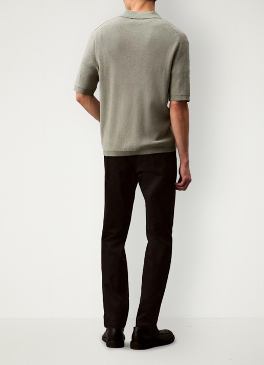 Calvin Klein Slim fit chino met logo - achterkant 5 zwart