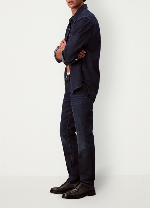 Calvin Klein Slim fit jeans met steekzakken - detail 4 denim