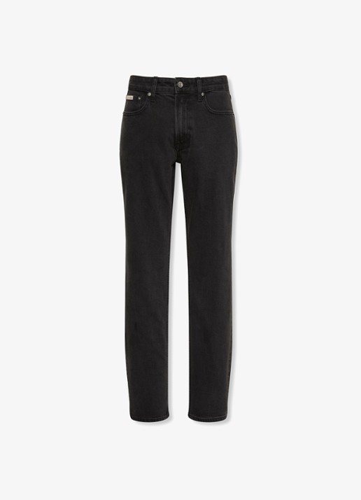 Calvin Klein Slim fit jeans met steekzakken - voorkant 7 donkergrijs