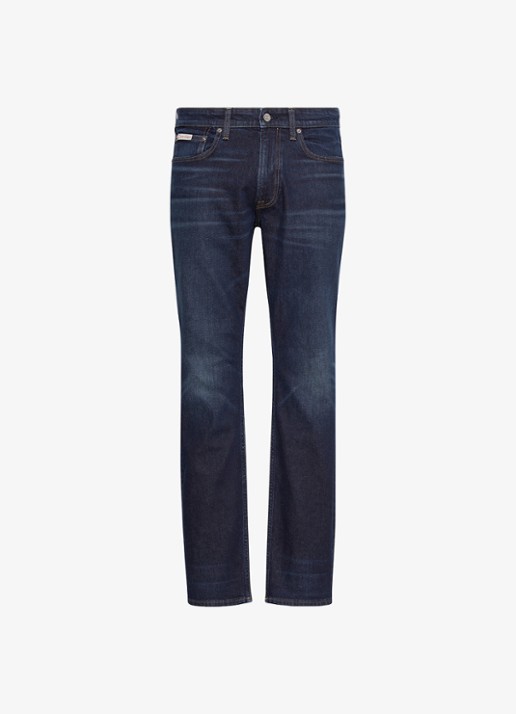 Calvin Klein Slim fit jeans met steekzakken - voorkant 5 indigo