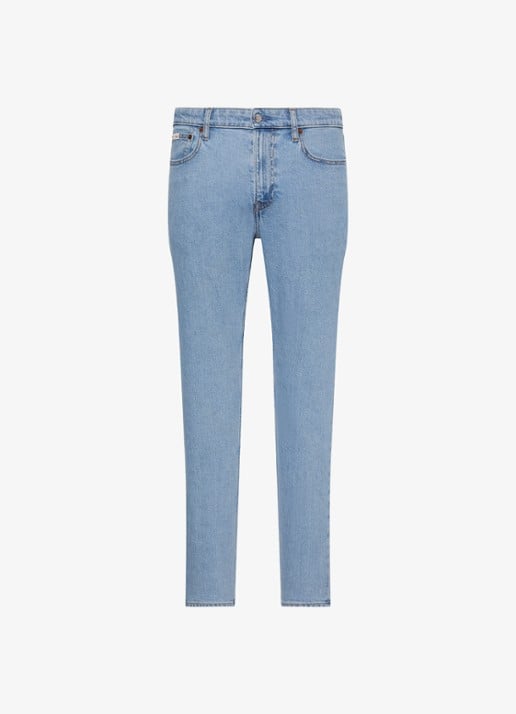Calvin Klein Slim fit jeans met steekzakken - voorkant 2 indigo