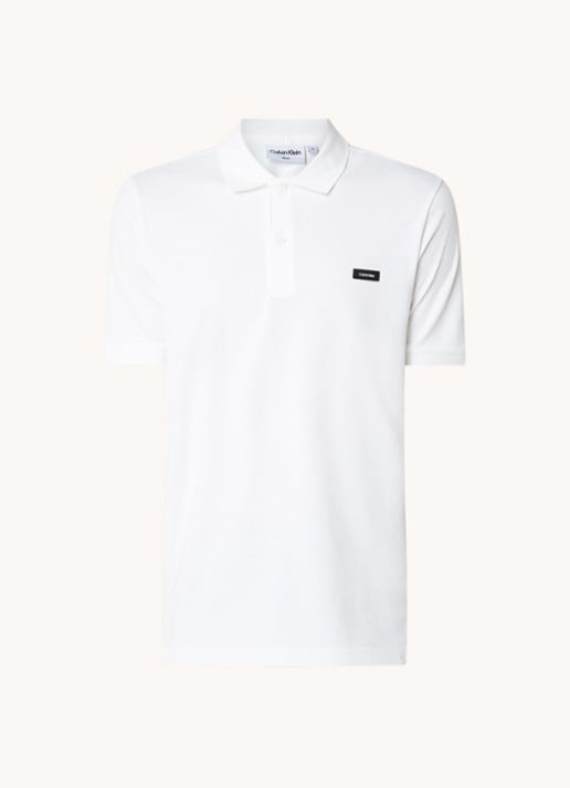 Calvin Klein Slim fit polo van piqué katoen met logo
