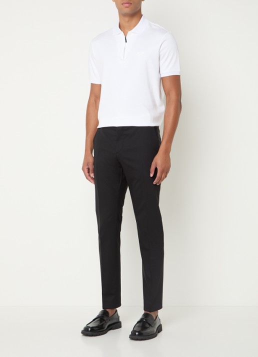 Calvin Klein Slim fit trousers met steekzakken - voorkant 3 zwart