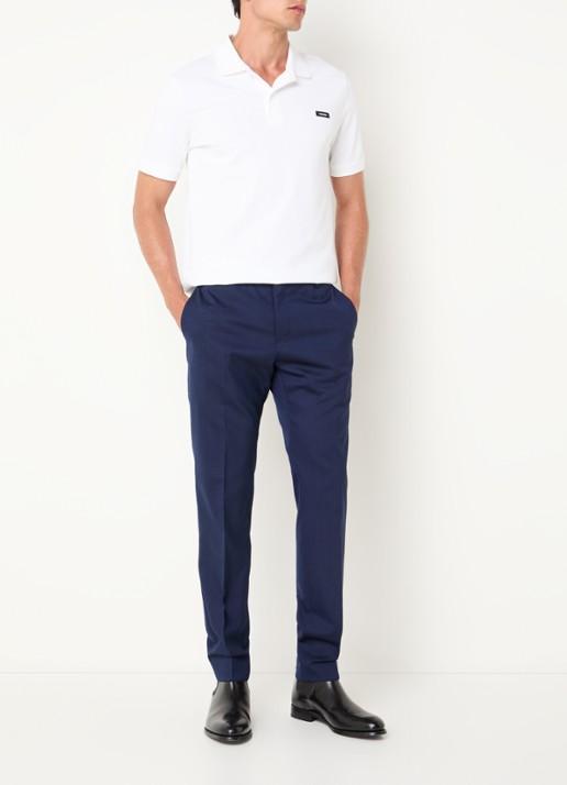 Calvin Klein Slim fit trousers met steekzakken - voorkant 5 donkerblauw
