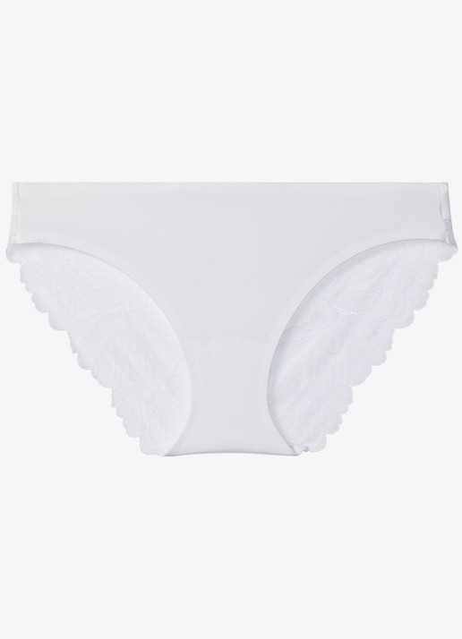 Calvin Klein Slip met details van kant - voorkant wit