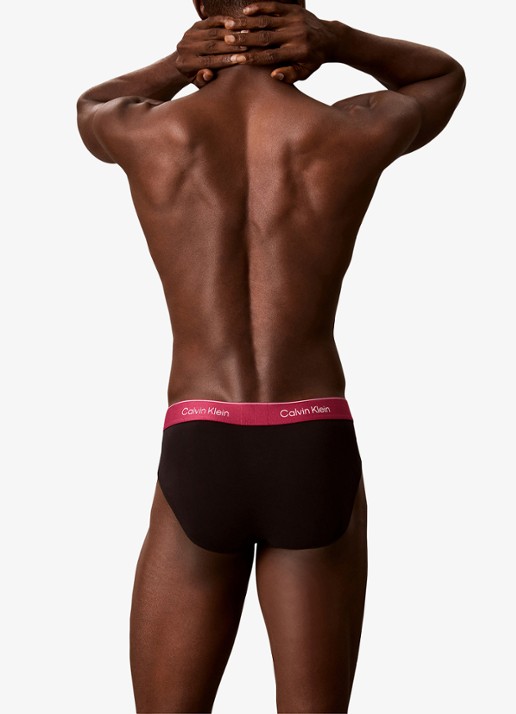 Calvin Klein Slip met logoband in 3-pack - achterkant 6 blauw