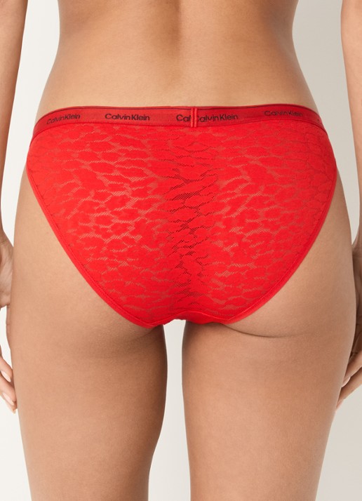 Calvin Klein Slip met logoband - achterkant 4 rood