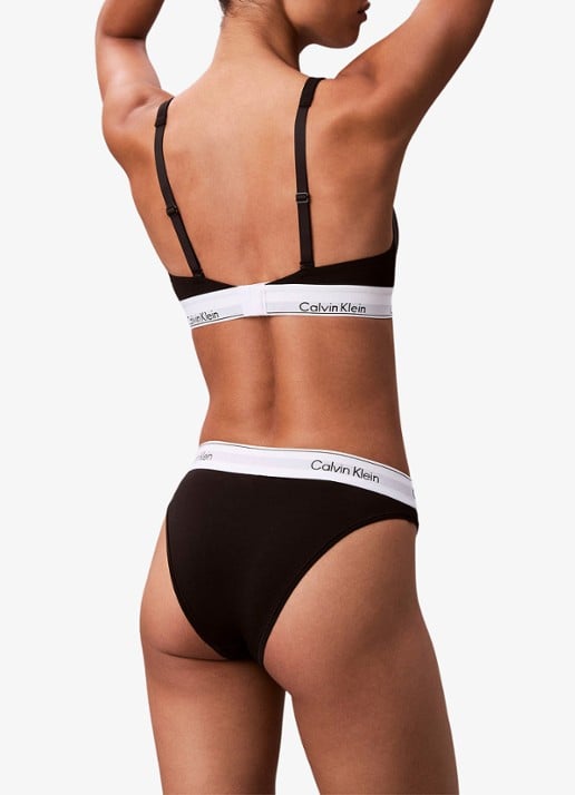 Calvin Klein Slip met logoband - achterkant 4 zwart