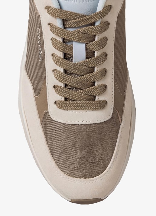 Calvin Klein Sneaker met logo - detail 4 beige