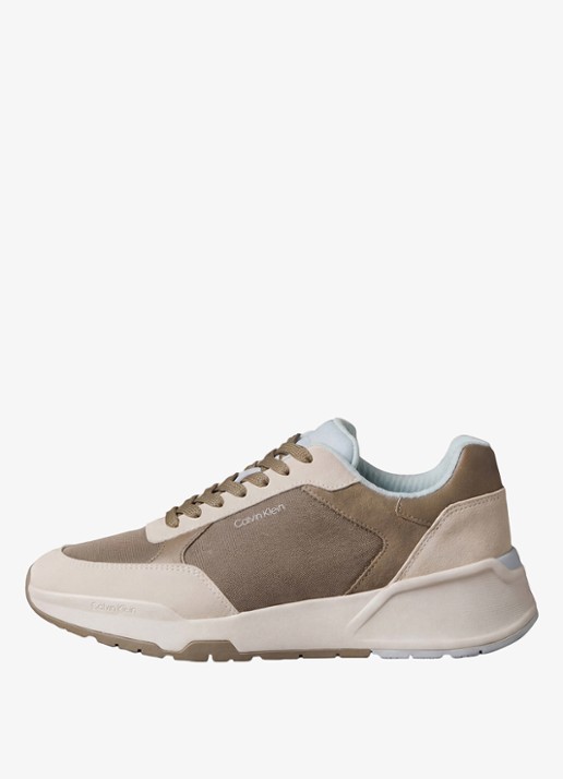 Calvin Klein Sneaker met logo - detail 5 beige