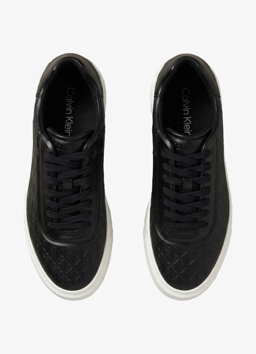 Calvin Klein Sneaker met logoprint - voorkant 7 zwart