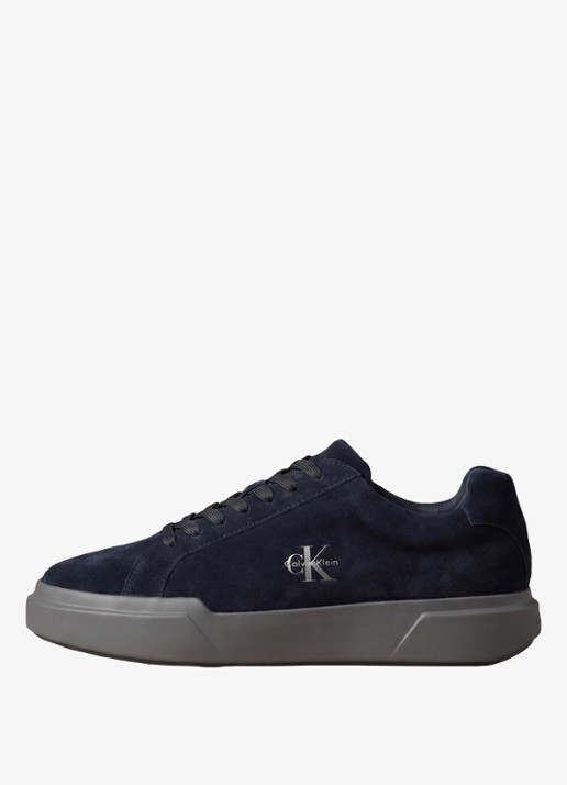 Calvin Klein Sneaker van suède - detail 4 donkerblauw