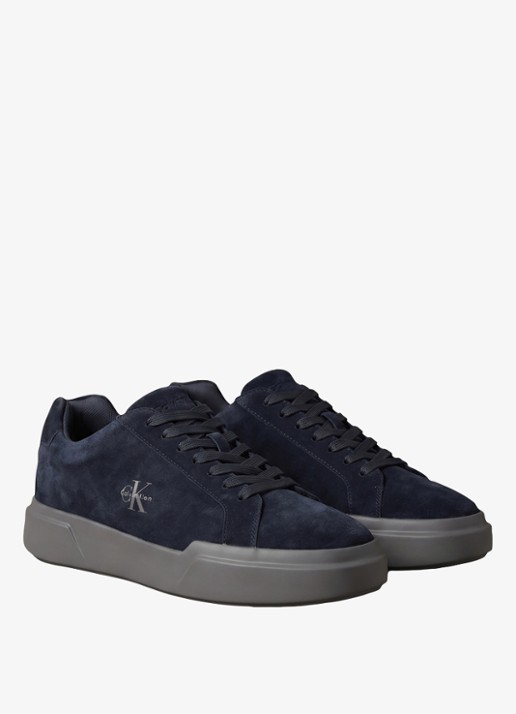 Calvin Klein Sneaker van suède - detail 5 donkerblauw