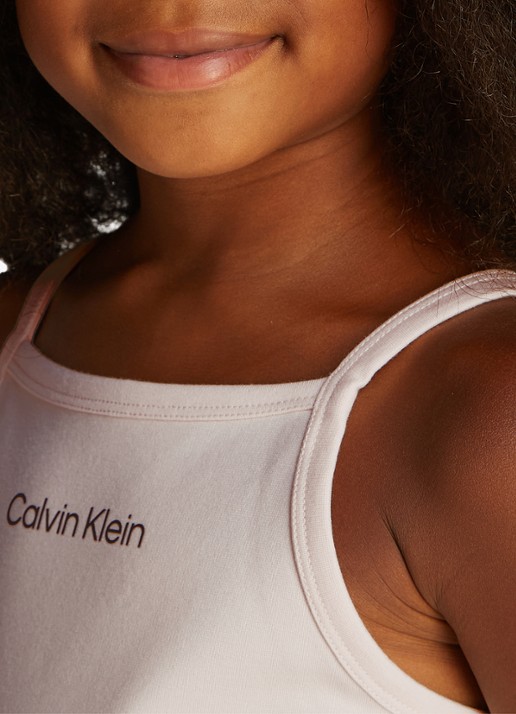 Calvin Klein Spaghetti top met logo - detail 4 roze