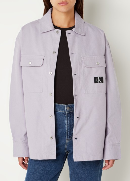 Calvin Klein Spijkerjas met klepzakken en logoborduring