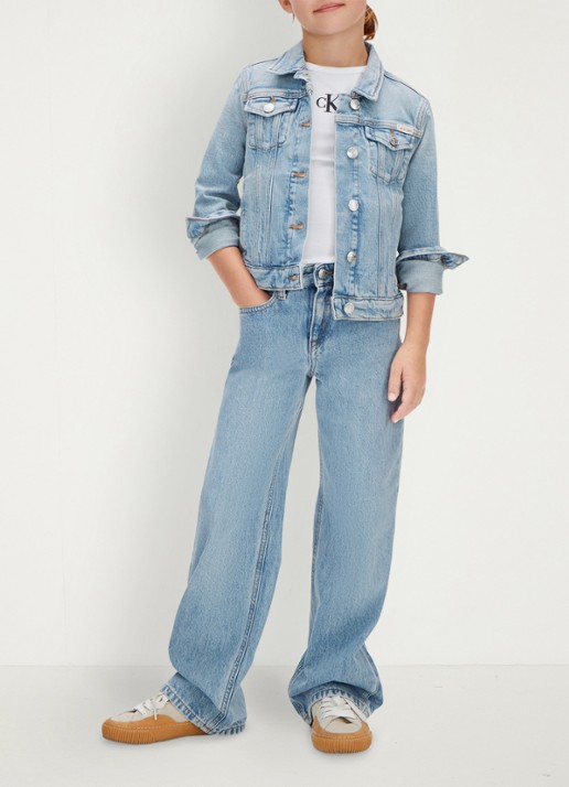 Calvin Klein Spijkerjas met steekzakken - voorkant 4 indigo