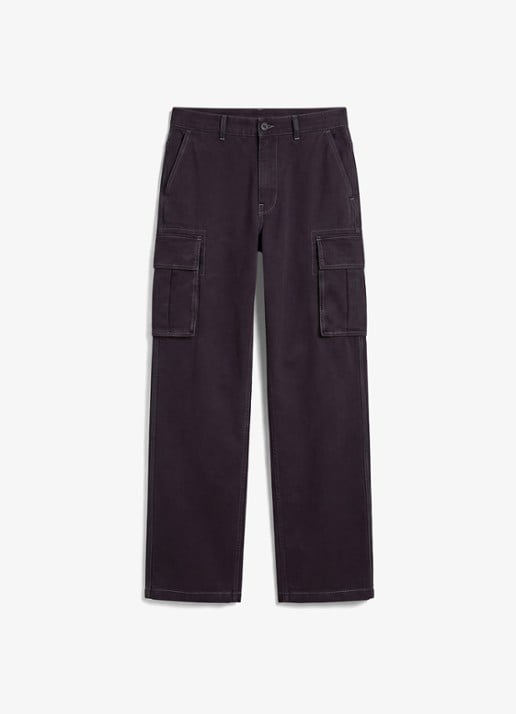 Calvin Klein Straight leg cargobroek met opgestikte zakken - voorkant 5 donkergrijs