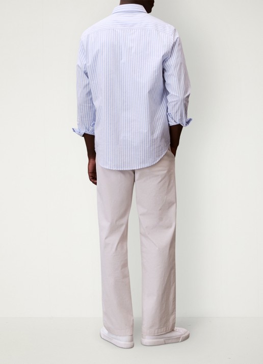 Calvin Klein Straight leg chino in katoenblend - achterkant 6 wit