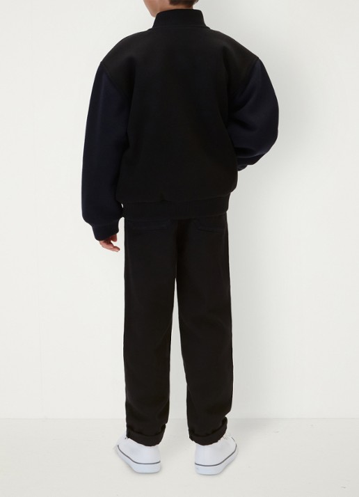Calvin Klein Straight leg chino met logo - achterkant pvh black-beh /  zwart