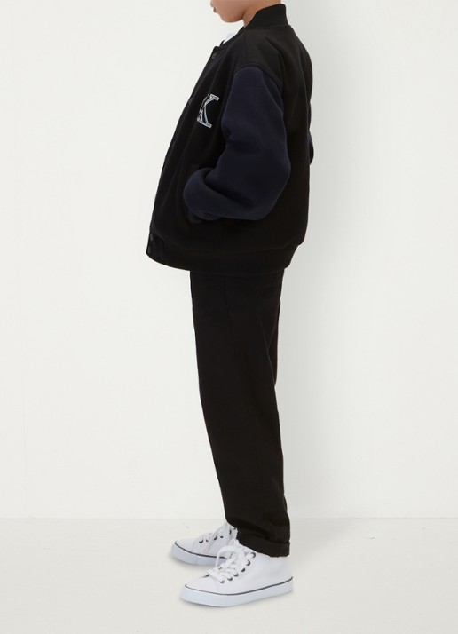 Calvin Klein Straight leg chino met logo - detail 4 pvh black-beh /  zwart