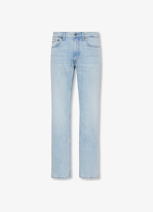 Calvin Klein Straight leg jeans met steekzakken - voorkant denim
