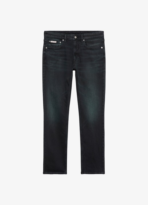 Calvin Klein Straight leg jeans met steekzakken - voorkant 6 donkergrijs