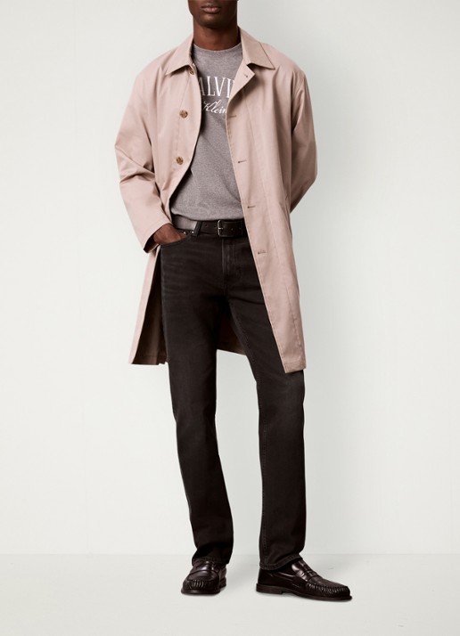 Calvin Klein Straight leg jeans met steekzakken - voorkant 7 donkergrijs