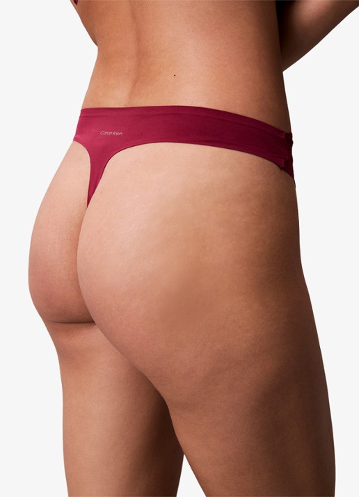 Calvin Klein String met details van kant - detail 4 bordeauxrood