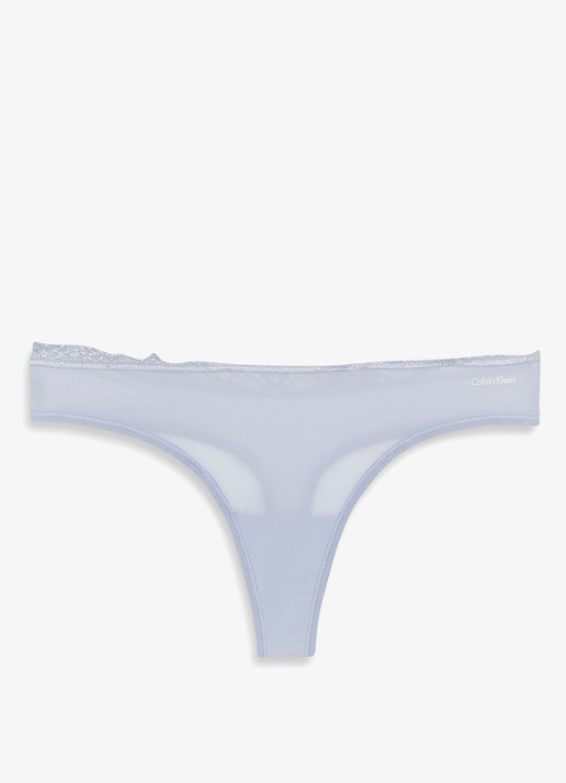 Calvin Klein String met kant - voorkant casual blue-tkf