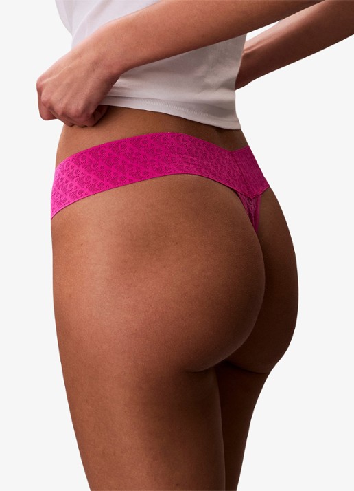Calvin Klein String met kant - detail 6 donkerroze