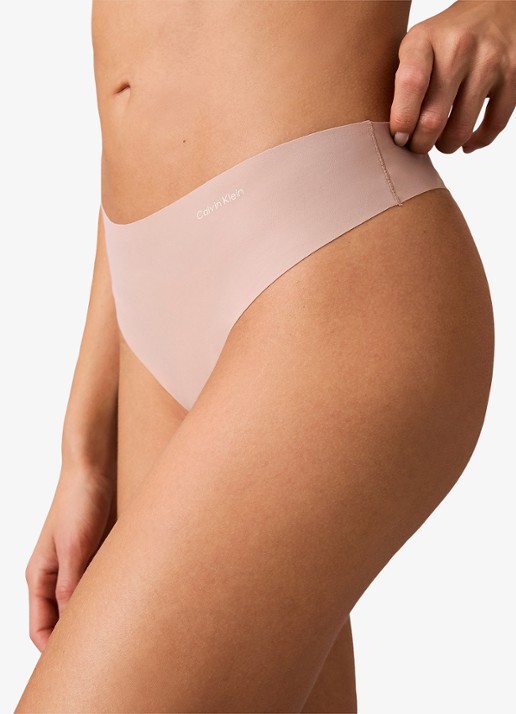 Calvin Klein String met logo in 3-pack - detail 3 beige