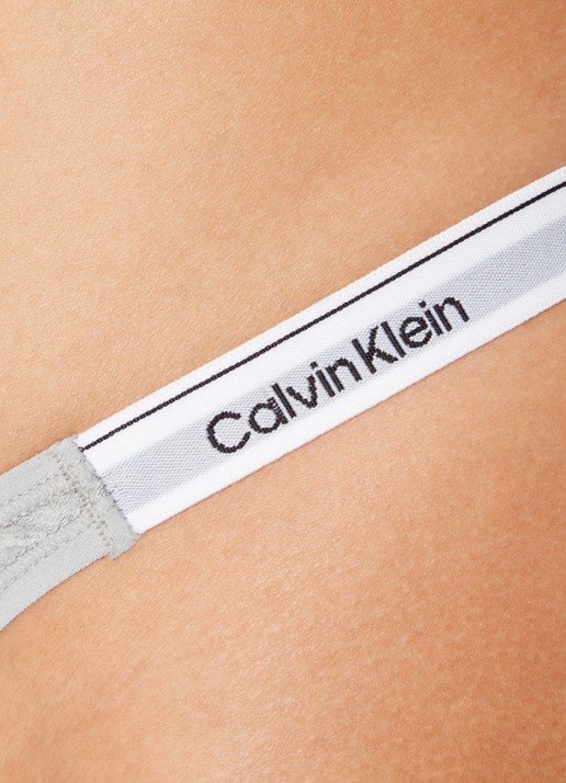 Calvin Klein String met logoband - detail 3 grijsmele