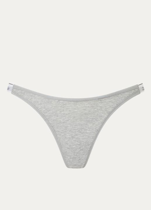 Calvin Klein String met logoband - voorkant 4 grijsmele