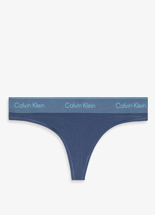 Calvin Klein String met logoband - voorkant 4 donkerblauw