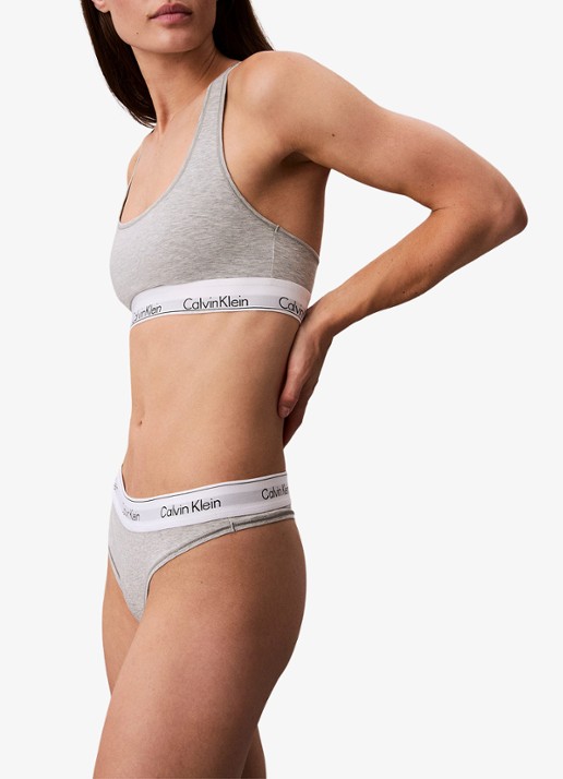 Calvin Klein String met logoband - detail 5 grijs