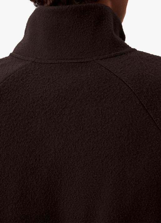 Calvin Klein Sweater met halve rits en logo - achterkant 3 zwart