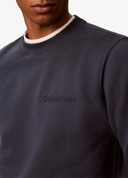 Calvin Klein Sweater met logo - detail 5 donkerblauw