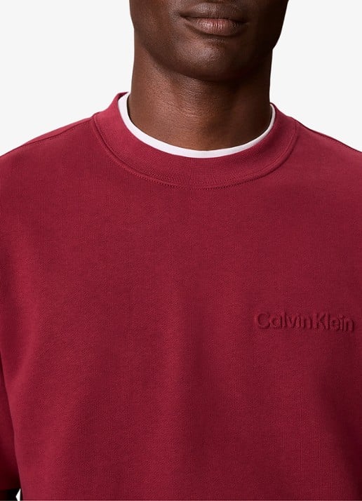 Calvin Klein Sweater met logo - detail 2 rood