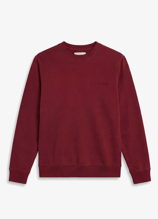 Calvin Klein Sweater met logo - voorkant 5 rood