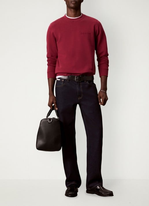 Calvin Klein Sweater met logo - voorkant 6 rood