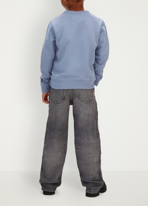 Calvin Klein Sweater met logo - achterkant 4 blauwgrijs