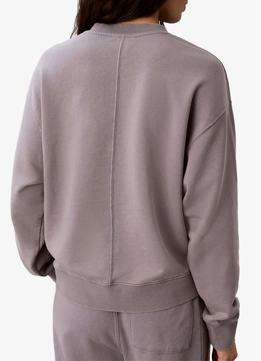 Calvin Klein Sweater met logoborduring - achterkant 5 grijs
