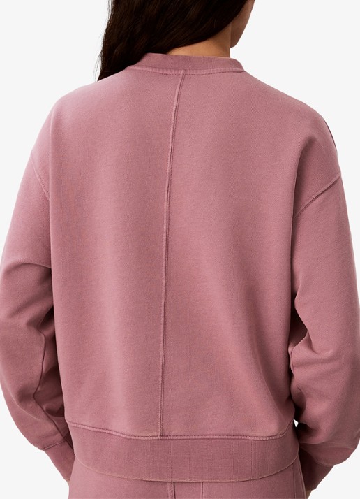 Calvin Klein Sweater met logoborduring - achterkant oudroze