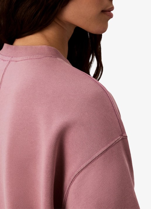Calvin Klein Sweater met logoborduring - detail 5 oudroze