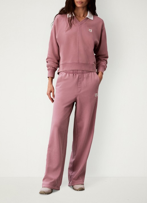 Calvin Klein Sweater met logoborduring - voorkant 7 oudroze