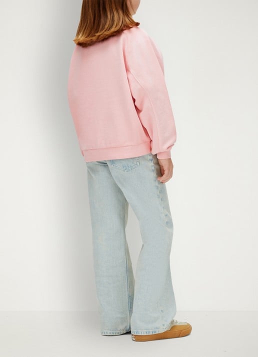 Calvin Klein Sweater met logoborduring - achterkant 3 roze