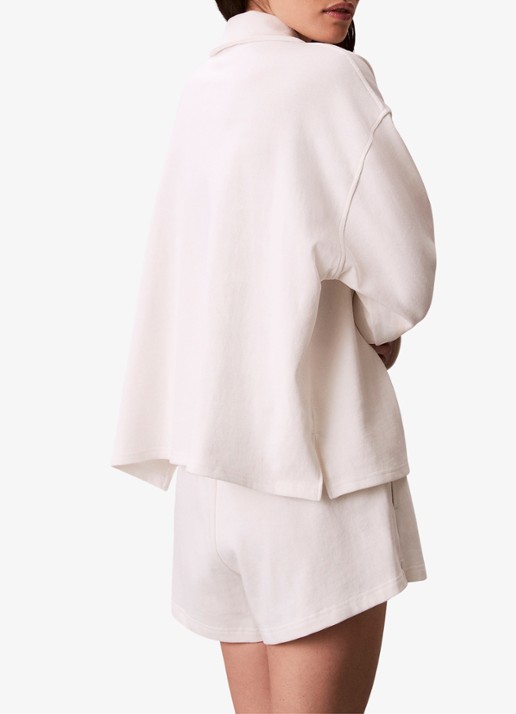 Calvin Klein Sweater met polokraag - achterkant 6 wit