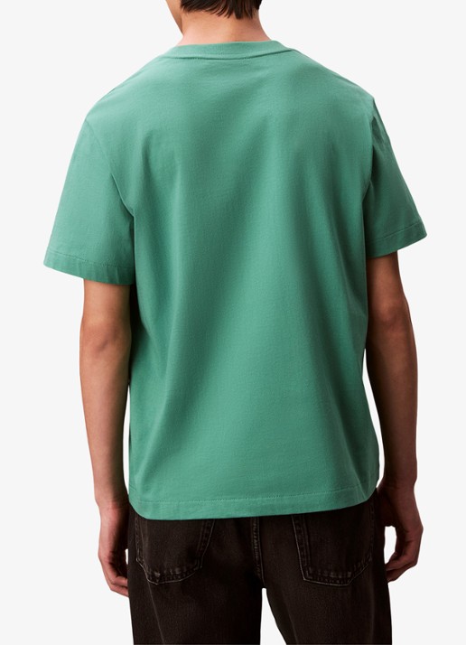 Calvin Klein T-shirt met borstzak - achterkant 5 groen