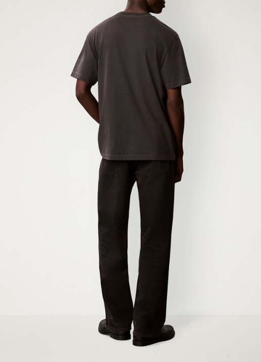 Calvin Klein T-shirt met borstzak - achterkant 6 antraciet